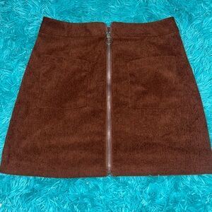 SHEIN Brown A-Line Mini Skirt Casual
